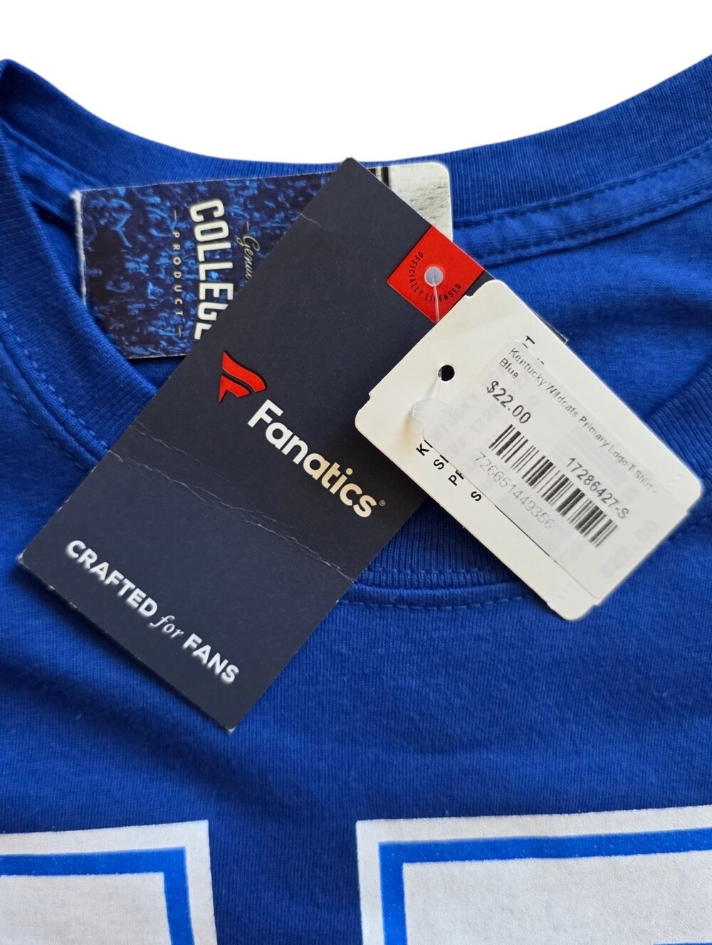 Kentucky Wildcats Small Blue Fanatics Brand New Collegiate Tee Shirt - Picture 5 of 8